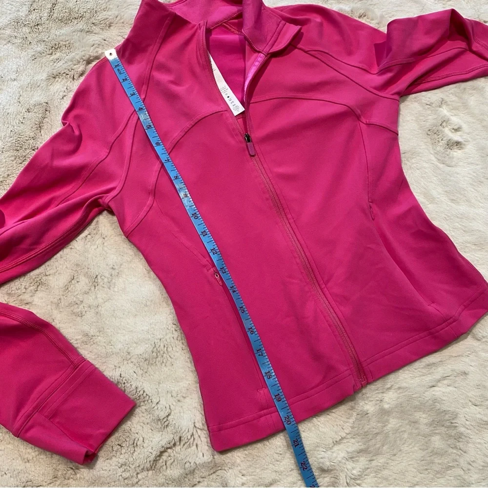 (6) Lululemon Cropped Define Jacket Nulu Sonic Pink Small Crop - Picture 8 of 14